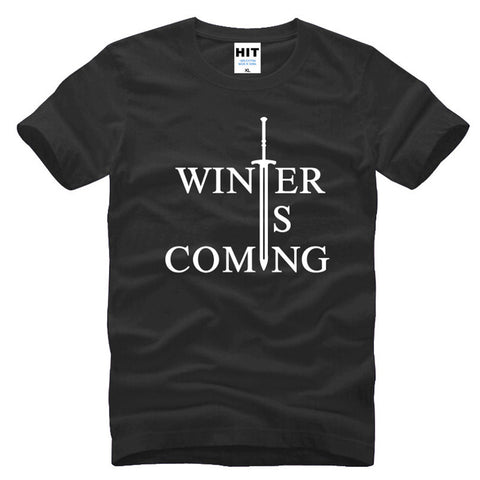 Game of Thrones Winter Is Coming Letter Printed Men's T-Shirt