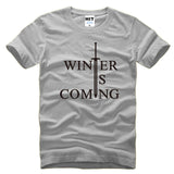 Game of Thrones Winter Is Coming Letter Printed Men's T-Shirt