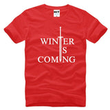 Game of Thrones Winter Is Coming Letter Printed Men's T-Shirt