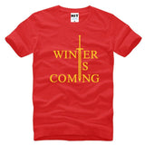 Game of Thrones Winter Is Coming Letter Printed Men's T-Shirt