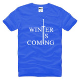 Game of Thrones Winter Is Coming Letter Printed Men's T-Shirt
