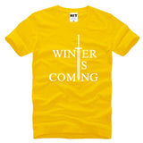 Game of Thrones Winter Is Coming Letter Printed Men's T-Shirt