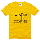 Game of Thrones Winter Is Coming Letter Printed Men's T-Shirt