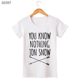 Game Of Thrones T Shirt Winter Is Coming You Know Nothing TShirt MEN