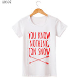 Game Of Thrones T Shirt Winter Is Coming You Know Nothing TShirt MEN
