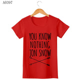Game Of Thrones T Shirt Winter Is Coming You Know Nothing TShirt MEN