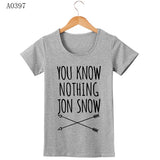 Game Of Thrones T Shirt Winter Is Coming You Know Nothing TShirt MEN