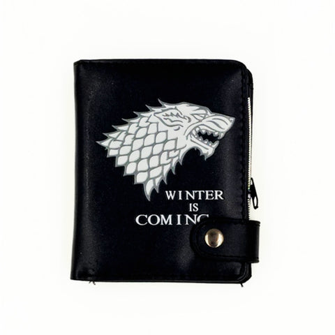 House Stark wolf wallets Badge wallets with cion zipper