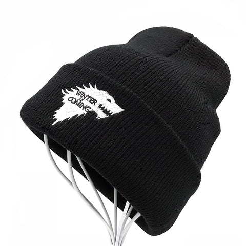 Game of Thrones Skullies Teenager Embroidered Dire Wolf Hats for Men and Women