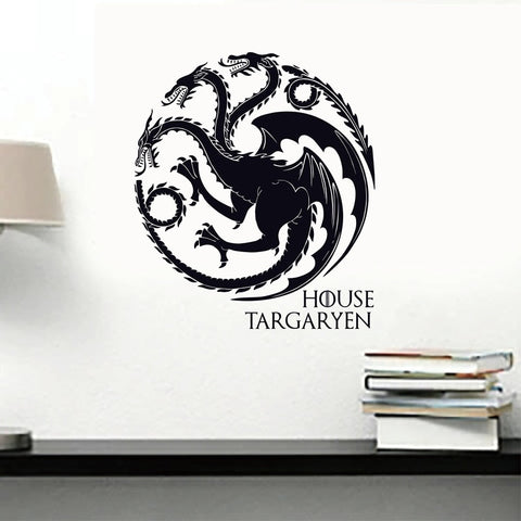 Game of Thrones House Targaryen Wall Decal Vinyl Art GOT Sigils Dragons Symbol