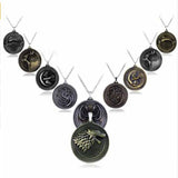 Game of Thrones Necklace House Stark Winter Is Coming Bronze