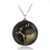 Game of Thrones Necklace House Stark Winter Is Coming Bronze