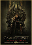 TV Show Game of Thrones Vintage Kraft Paper Poster