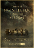 TV Show Game of Thrones Vintage Kraft Paper Poster