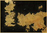 Game of Thrones Map Symbol TV Poster/Wall Decor/Kraft Paper/Bar Poster