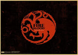 Game of Thrones Map Symbol TV Poster/Wall Decor/Kraft Paper/Bar Poster