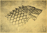 Game of Thrones Map Symbol TV Poster/Wall Decor/Kraft Paper/Bar Poster