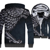 Game Of Thrones Hoodies Winter Is Coming House Stark Wolf Print 3D Jackets Men