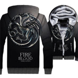 Game Of Thrones Hoodies Winter Is Coming House Stark Wolf Print 3D Jackets Men