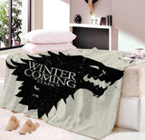Game Of Thrones Winter Fleece soft fluffy blanket Warm Flannel Velvet
