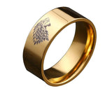 Antique Silver Stainless Steel Ring Game of Thrones