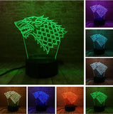 Game of Thrones  Stark Wolf 7 Colors Changing LED