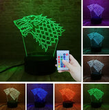 Game of Thrones  Stark Wolf 7 Colors Changing LED