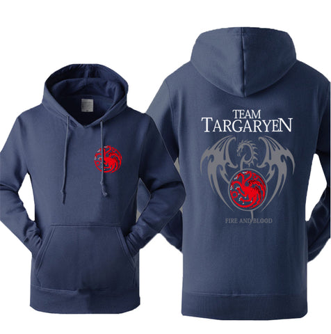 Hoody Print Game of Thrones Team Targaryen Fire & Blood Sweatshirt Kpop