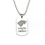 Hot Sale Game of Thrones Necklace House Stark Wolf Logo Metal