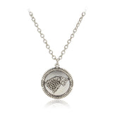 Hot TV Series Game Of Thrones Pendant Necklace Family Stark Wolf Head Logo Metal