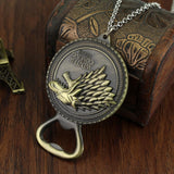 Hot TV Series Game Of Thrones Pendant Necklace Family Stark Wolf Head Logo Metal